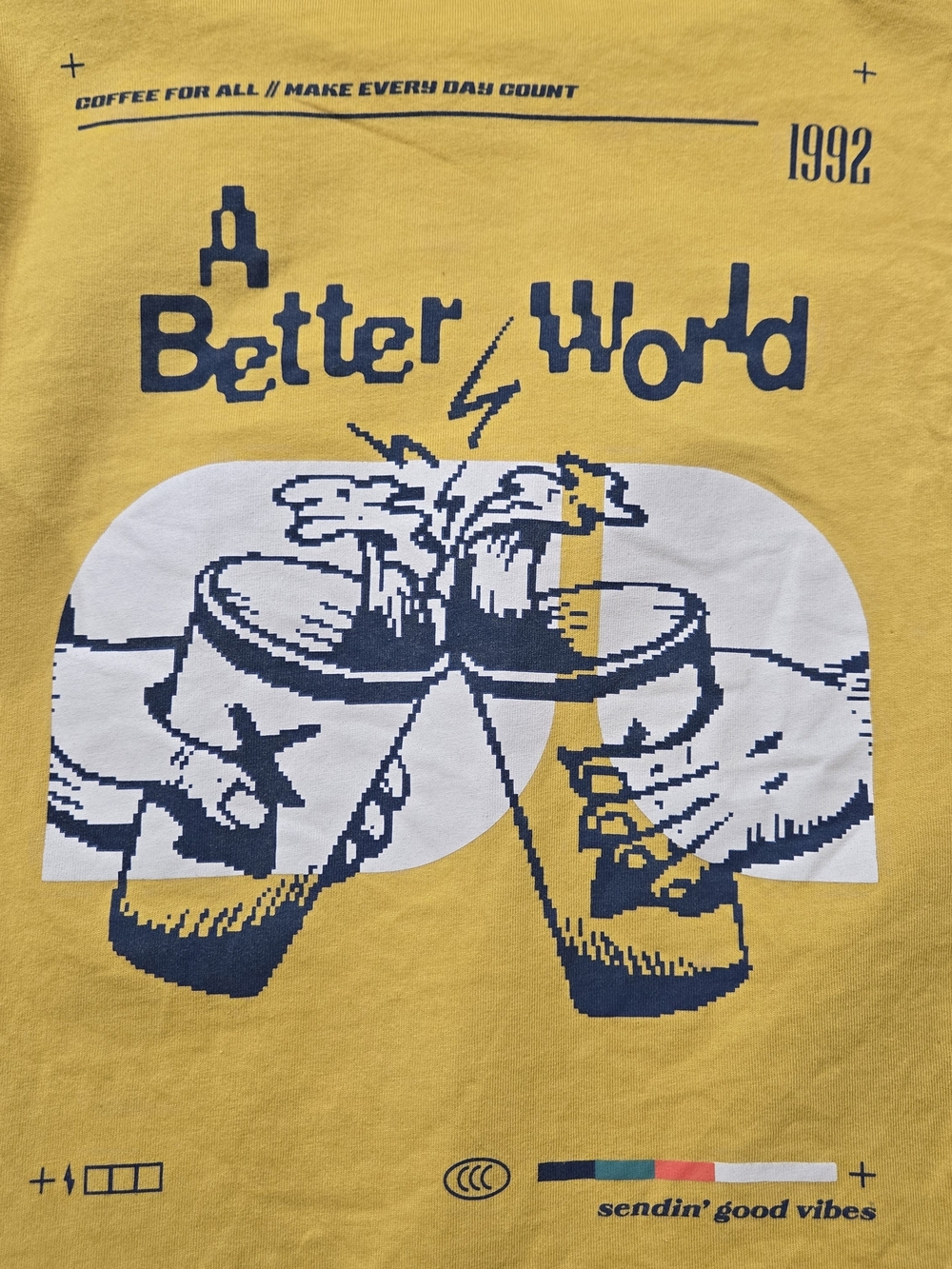 Dutch Bros Mustard Yellow Long Sleeve Windmill Tee - Picture 5 of 7